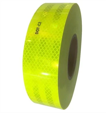 2 tum bred 150 meter lång DOT C2 reflekterande tejp